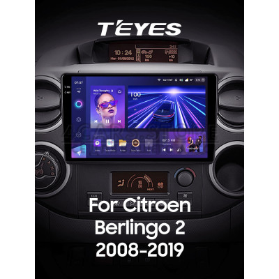 Штатная магнитола Teyes CC3 4+64 Gb Citroen Berlingo 2 B9 2008-2019 9" 2k