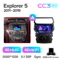 Штатная магнитола Teyes CC3 4+64 Gb Ford Explorer 5 2011 - 2019 (A) 10" 2k (L3)