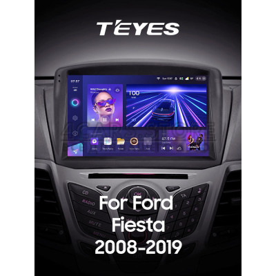 Штатная магнитола Teyes CC3 4+64 Gb Ford Fiesta Mk 6 (F2) 2008-2019 (B) 9" 2k