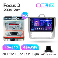 Штатная магнитола Teyes CC3 4+64 Gb Ford Focus 2 Mk 2 2004-2011 (F2) 9" 2k
