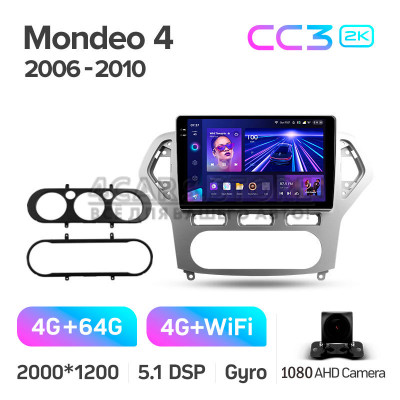 Штатная магнитола Teyes CC3 4+64 Gb Ford Mondeo 4 2006-2010 10" 2k
