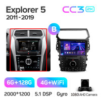 Штатная магнитола Teyes CC3 6+128 Gb Ford Explorer 5 2011 - 2019 (B) 10" 2k (L3)