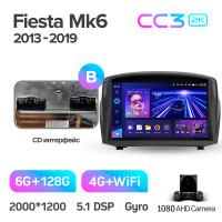 Штатная магнитола Teyes CC3 6+128 Gb Ford Fiesta Mk 6 (F2) 2008-2019 (B) 9" 2k
