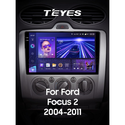 Штатная магнитола Teyes CC3 6+128 Gb Ford Focus 2 Mk 2 2004-2011 (F1) 9" 2k