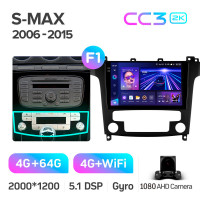 Штатная магнитола Teyes CC3 4+64 Gb Ford S-MAX 1 2006-2015 (F1) 9" 2k