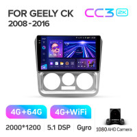 Штатна магнітола Teyes CC3 4+64 Gb Geely CK 2008-2016 9" 2k