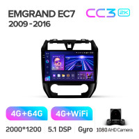 Штатна магнітола Teyes CC3 4+64 Gb Geely Emgrand EC7 1 2009-2016 10" 2k
