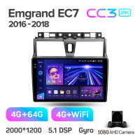Штатна магнітола Teyes CC3 4+64 Gb Geely Emgrand EC7 1 2016-2018 9" 2k