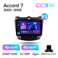 Штатна магнітола Teyes CC3 4+64 Gb Honda Accord 7 CM UC CL (F2) 2002-2008 10" 2k (L1)