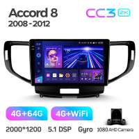 Штатна магнітола Teyes CC3 4+64 Gb Honda Accord 8 2008-2012 9" 2k
