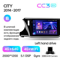 Штатна магнітола Teyes CC3 4+64 Gb Honda City 2014-2017 (B) 10" 2k