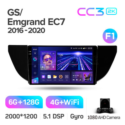 Штатна магнітола Teyes CC3 6+128 Gb Geely GS 2016-2020 Emgrand EC7 1 2018-2020 (F1) 9" 2k Штатна магнітола Teyes CC3 6+128 Gb Geely GS 2016-2020 Emgrand EC7 1 2018-2020 (F1) 9" 2k