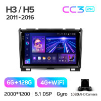 Штатная магнитола Teyes CC3 6+128 Gb GREAT WALL Haval H3 H5 2011-2016 9" 2k