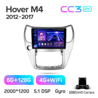 Штатная магнитола Teyes CC3 6+128 Gb Great Wall Hover M4 1 2012-2017 10" 2k