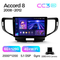 Штатна магнітола Teyes CC3 6+128 Gb Honda Accord 8 2008-2012 9" 2k