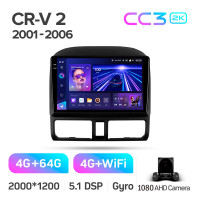 Штатна магнітола Teyes CC3 4+64 Gb Honda CR-V 2 CRV 2001-2006 9" 2k
