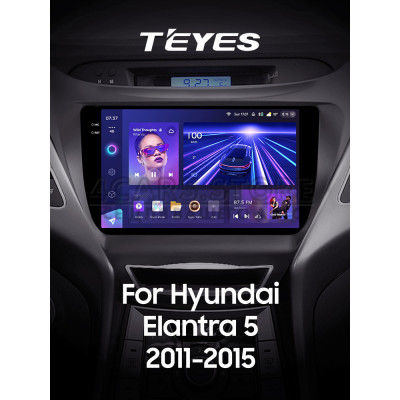 Штатна магнітола Teyes CC3 4+64 Gb Hyundai Elantra 5 JK GD MD UD 2010-2016 (F1) 9" 2k