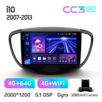 Штатна магнітола Teyes CC3 4+64 Gb Hyundai i10 2007-2013 9" 2k