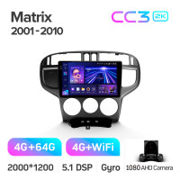 Штатна магнітола Teyes CC3 4+64 Gb Hyundai Matrix 2001 - 2010 9" 2k