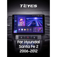 Штатна магнітола Teyes CC3 4+64 Gb Hyundai Santa Fe 2 2006-2012 9" 2k