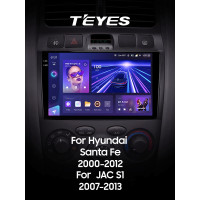 Штатна магнітола Teyes CC3 4+64 Gb Hyundai Santa Fe SM 2000-2012 For JAC S1 (Rein) 1 2007-2013 9" 2k