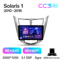 Штатна магнітола Teyes CC3 4+64 Gb Hyundai Solaris 1 2010-2016 9" 2k