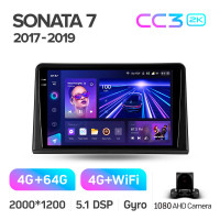 Штатна магнітола Teyes CC3 4+64 Gb Hyundai Sonata 7 LF 2017-2019 9" 2k