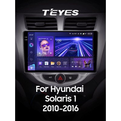 Штатная магнитола Teyes CC3 6+128 Gb Hyundai Solaris 1 2010-2016 9" 2k