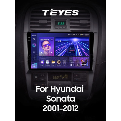 Штатная магнитола Teyes CC3 4+64 Gb Hyundai Sonata EF 2001-2012 9" 2k