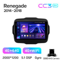 Штатна магнітола Teyes CC3 4+64 Gb Jeep Renegade 2014-2018 9" 2k