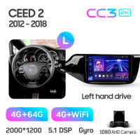 Штатная магнитола Teyes CC3 4+64 Gb Kia CEED Cee'd 2 JD 2012-2018 9" 2k