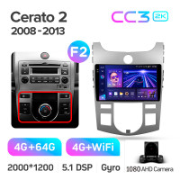 Штатная магнитола Teyes CC3 4+64 Gb Kia Cerato 2 TD 2008-2013 (F2) 9" 2k