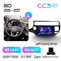 Штатная магнитола Teyes CC3 4+64 Gb Kia RIO 4 K3 2015-2017 9" 2k