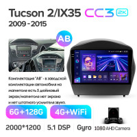 Штатная магнитола Teyes CC3 6+128 Gb Hyundai Tucson 2 LM IX35 2009-2015 (AB) 9" 2k