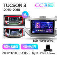 Штатная магнитола Teyes CC3 6+128 Gb Hyundai Tucson 3 2015-2018 (A) 9" 2k