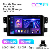 Штатная магнитола Teyes CC3 6+128 Gb Kia Mohave 2008-2016 Borrego 2008-2011 9" 2k