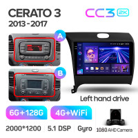 Штатная магнитола Teyes CC3 6+128 Gb Kia Cerato 3 YD 2013-2017 (F1) (C) 9" 2k