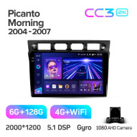 Штатная магнитола Teyes CC3 6+128 Gb Kia Picanto SA Morning 2004-2007 9" 2k
