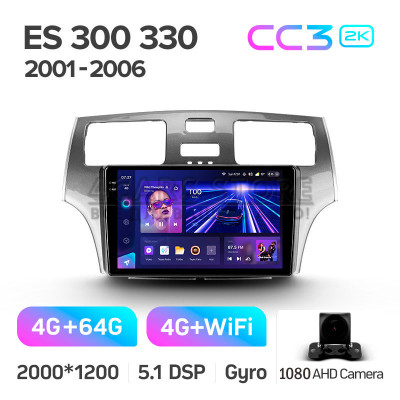 Штатная магнитола Teyes CC3 4+64 Gb Lexus ES300 300 ES330 330