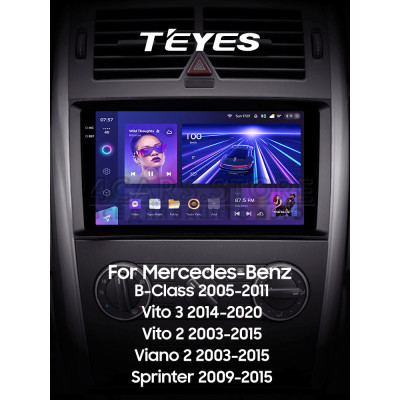 Штатная магнитола Teyes CC3 4+64 Gb Mercedes-Benz B-Class T245 2005-2011 Vito 3 W447 2014-2020 Vito 2 Viano 2 W639 2003-2015 Sprinter 2009-2015 9" 2
