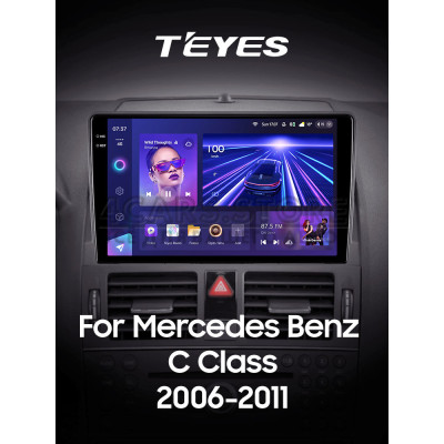 Штатная магнитола Teyes CC3 4+64 Gb Mercedes Benz C Class 3 W204 S204 2006-2011 9" 2k