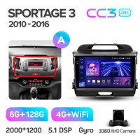 Штатная магнитола Teyes CC3 6+128 Gb Kia Sportage 3 SL 2010-2016 (A) 9" 2k