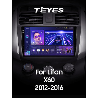 Штатна магнітола Teyes CC3 6+128 Gb Lifan X60 2012-2018 9" 2k