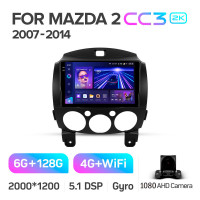 Штатна магнітола Teyes CC3 6+128 Gb Mazda 2 DE 2007-2014 9" 2k