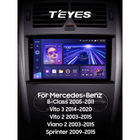 Штатная магнитола Teyes CC3 6+128 Gb Mercedes-Benz B-Class T245 2005-2011 Vito 3 W447 2014-2020 Vito 2 Viano 2 W639 2003-2015 Sprinter 2009-2015 9"
