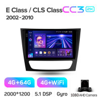 Штатная магнитола Teyes CC3 4+64 Gb Mercedes Benz E Class S211 W211 2002-2009 CLS Class C219 2004-2010 9" 2k