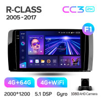 Штатная магнитола Teyes CC3 4+64 Gb Mercedes Benz R-Class W251 R280 R300 R320 2005-2017 (F1) 9" 2k