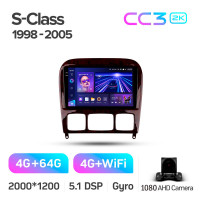 Штатная магнитола Teyes CC3 4+64 Gb Mercedes Benz S-Class W220 VV220 1998-2005 9" 2k (L1)