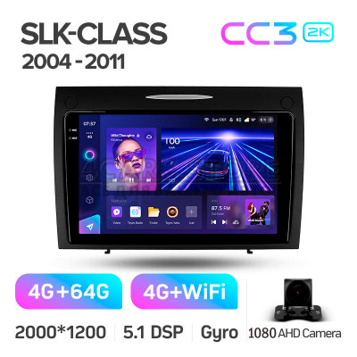 Штатная магнитола Teyes CC3 4+64 Gb Mercedes-Benz SLK-Class SLK Class R171 2004-2011 9" 2k (L1)