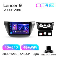 Штатная магнитола Teyes CC3 4+64 Gb Mitsubishi Lancer 9 CS 2000-2010 9" 2k